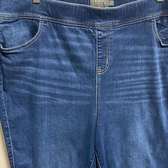 Torrid Lean Jean Jeggings Blue Stretch Denim Women’s Plus 4T 26 Tall - Picture 5 of 11